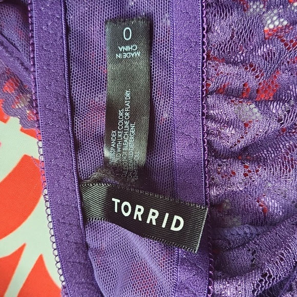 Torrid Simply Lace Babydoll - Purple Size 0/L/12 - Picture 5 of 12